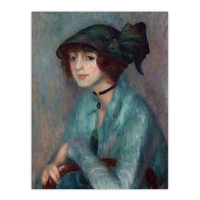 "Artery8 The Brunette Woman Portrait Glackens Wall Art Poster Print - Size: W12"" x H16""" - image 1