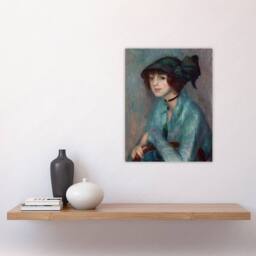 "Artery8 The Brunette Woman Portrait Glackens Wall Art Poster Print - Size: W12"" x H16""" - thumbnail 4