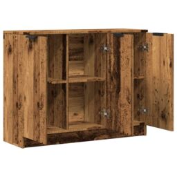 Berkfield Home Sideboard Old Wood 90.5x30x70 cm Engineered Wood in Brown - thumbnail 5