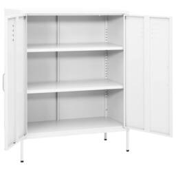 Berkfield Home Storage Cabinet White 80x35x101.5 cm Steel - thumbnail 2