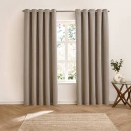 Furn Verso Suede-Look 100% Blackout Eyelet Curtain Pair in Green - Size: 183 cm width x 229 cm drop - thumbnail 4