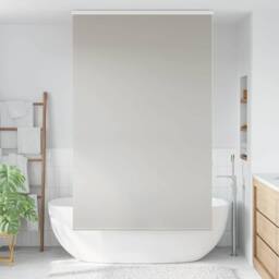 Berkfield Home Shower Roller Blind with Cassette 130x240 cm Fabric Width 126 cm in Grey - thumbnail 3