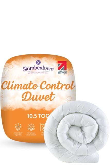 Slumberdown Climate Control 10.5 Tog All Year Round Duvet in White - Size: Single - image 1