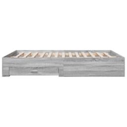 Berkfield Home Bed Frame with Drawers without Mattress Grey Sonoma 160x200 cm - thumbnail 5