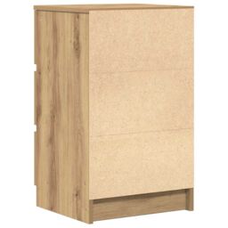 Berkfield Home Bedside Cabinets with 3 Drawers 2 pcs Artisan Oak 39x35x65 cm in Brown - Size: 39 x 35 x 65 cm - thumbnail 9