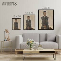 "Artery8 Portrait of the Publisher Eduard Kosmack Schiele Framed Canvas Art in Beige - Size: W12"" x H16""" - thumbnail 4