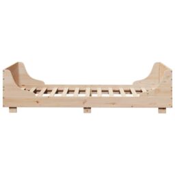 Berkfield Home Bed Frame without Mattress 75x190 cm Small Single Solid Wood Pine in Brown - thumbnail 5