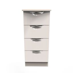 Ready Assembled 2 U Holborn 4 Drawer Tall Bedside (Ready Assembled) in Taupe - thumbnail 1