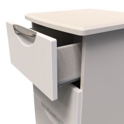 Ready Assembled 2 U Holborn 4 Drawer Tall Bedside (Ready Assembled) in Taupe - thumbnail 5