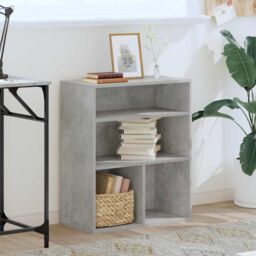 Berkfield Home Book Cabinet Concrete Grey 60x30x71.5 cm Engineered Wood - thumbnail 3