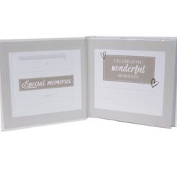 Happy Homewares Modern Special Memories Photo Album with Gold Foil Text - Holds 80 4x6 Pictures in White - thumbnail 4