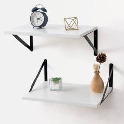 SPETLEK 12 Inch Deep Floating Shelves for Wall White in Soft White - Size: 0.6m2 - thumbnail 2