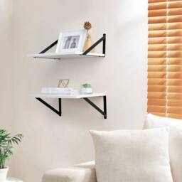 SPETLEK 12 Inch Deep Floating Shelves for Wall White in Soft White - Size: 0.6m2 - thumbnail 1