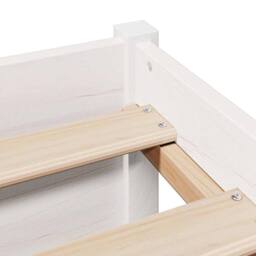 Berkfield Home Bookcase Bed without Mattress White 160x200cm Solid Wood Pine - Size: 160x200 cm - thumbnail 9