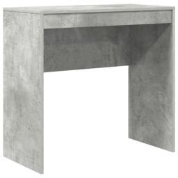 Berkfield Home Desk with Storage Concrete Grey Engineered Wood in Blue - thumbnail 4