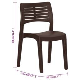 Berkfield Home Comfortable Garden Chairs 2 pcs Mocha Polypropylene in Brown - thumbnail 9