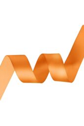 Neel Blue Double Sided Satin Polyester Ribbon Roll, 10mm x 25 Metres in Burnt Orange - thumbnail 3