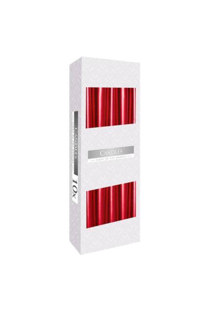 KDMD Red Metallic Taper Candle - Elegant Festive & Decorative Accent - image 1