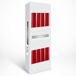 KDMD Red Metallic Taper Candle - Elegant Festive & Decorative Accent - thumbnail 4
