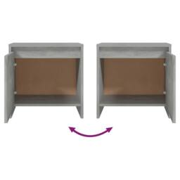 Berkfield Home Bedside Cabinet Concrete Grey 45x34x44.5 cm Engineered Wood - thumbnail 8