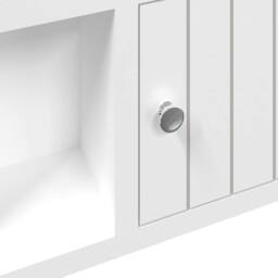 Berkfield Home Key Cabinet White 40x8.5x20 cm Engineered Wood&Steel - thumbnail 9