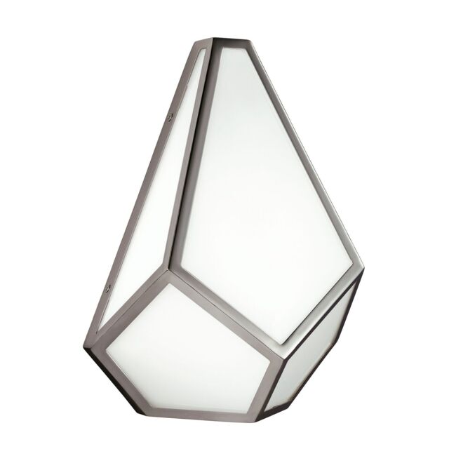 Loops Wall Light Sconce Highly Polished Nickel Finish LED E27 60W Bulb d00691 in Metallics