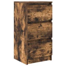 Berkfield Home Sideboard Smoked Oak 37.5x35x76 cm Engineered Wood in Brown - thumbnail 3