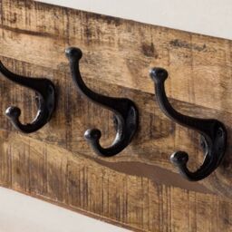 Indian Hub Alfie Hook/Coat Hanger Wall - Mango Wood - L16 x W110 x H40 cm in Brown - thumbnail 5