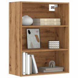 Berkfield Home Hanging Wall Cabinet Artisan Oak 69.5x32.5x90 cm in Brown - thumbnail 1