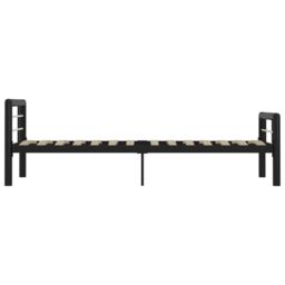 Berkfield Home Bed Frame Black & White Metal 90x200 cm - thumbnail 4