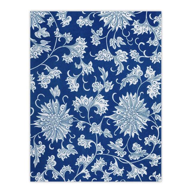 "Artery8 Owen Jones Ornamental Flower Pattern in Blue Wall Art Print - Size: W12"" x H16""" - image 1