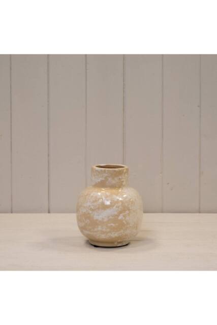 KDMD Elegant Marbled Ceramic Vase - Large in Tan - image 1