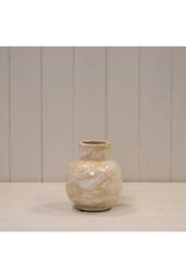 KDMD Elegant Marbled Ceramic Vase - Large in Tan - thumbnail 1
