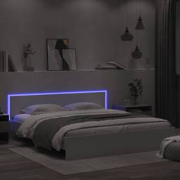 Berkfield Home Bed Frame with LED without Mattress White 200x200 cm - thumbnail 4
