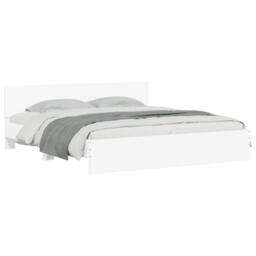 Berkfield Home Bed Frame with LED without Mattress White 200x200 cm - thumbnail 3