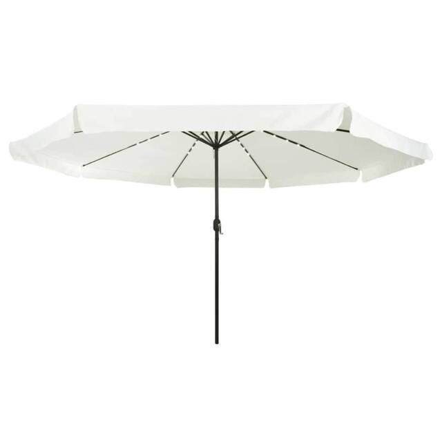 Berkfield Home Modern Garden Parasol with LED Lights 395x245 cm Sand White in Off-White - image 1