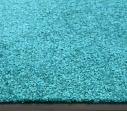 Berkfield Home Doormat Washable Cyan 90x120 cm in Black - thumbnail 4