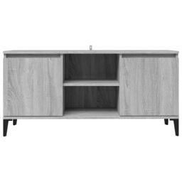 Berkfield Home TV Cabinet with Metal Legs Grey Sonoma 103.5x35x50 cm - thumbnail 6