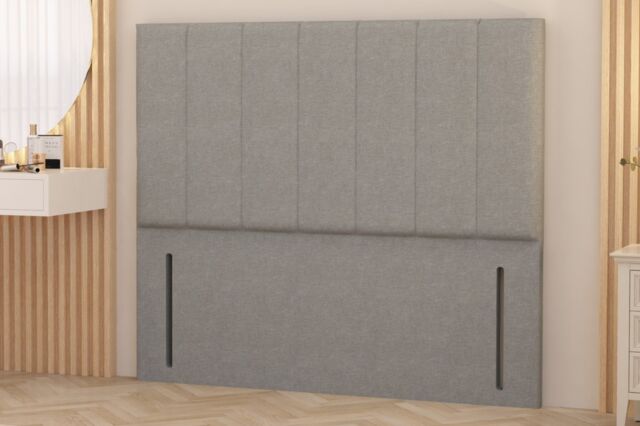"Somnior Austin Linen Fabric 54"" Floor Standing Upholstered Divan Headboard in Light Grey - Size: Single" - image 1