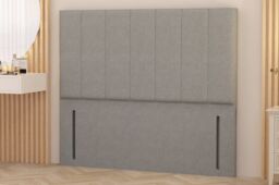 "Somnior Austin Linen Fabric 54"" Floor Standing Upholstered Divan Headboard in Light Grey - Size: Single" - thumbnail 1