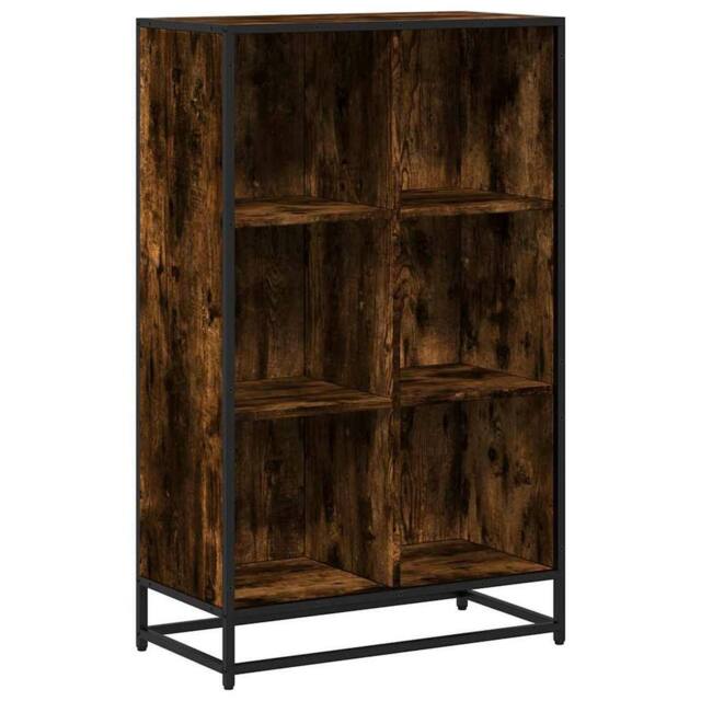Berkfield Home Book Cabinet Smoked Oak 65.5x33x107.5 cm Engineered Wood in Brown - image 1