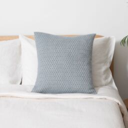 Native Natural Hoop Blue Wool Cushion Cover 45x45cm - Size: 45 cm x 45 cm - thumbnail 2