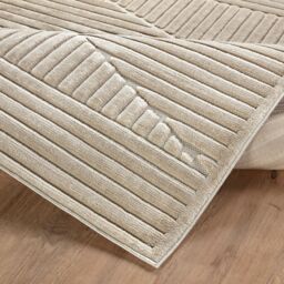 Livabliss Le Mans Modern 3D High & Low Pile Textured In- & Outdoor Rug in Beige - Size: 120 cm x 170 cm - thumbnail 4