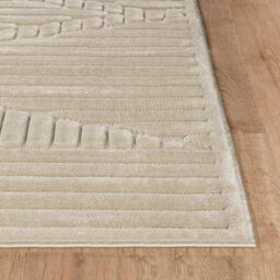 Livabliss Le Mans Modern 3D High & Low Pile Textured In- & Outdoor Rug in Beige - Size: 120 cm x 170 cm - thumbnail 5