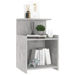 Berkfield Home Bed Cabinet Concrete Grey 40x35x60 cm Engineered Wood - Size: 40 x 35 x 60 cm - thumbnail 5