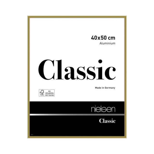 nielsen Classic 40x50cm Picture Frame - Aluminium with Glass Front in Gold - Size: 40x50 cm - image 1
