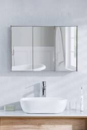 HD Designs Stainless Steel 3-Door Wall Cabinet (ALREADY ASSEMBLED) in Silver - thumbnail 5