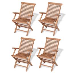 Berkfield Home Beautiful 5 Piece Garden Dining Set Solid Teak Wood in Brown - thumbnail 1