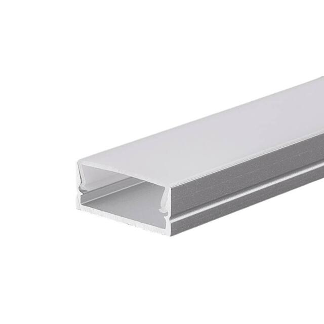 ENER-J 17x7mm Aluminium LED Profile with PC Cover 2m Kit (4) in White - image 1