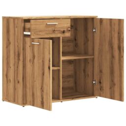 Berkfield Home Sideboard Artisan Oak 80x36x75 cm Engineered Wood in Brown - Size: 80 x 36 x 75 cm - thumbnail 5